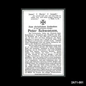 Peter Schwonzen. 2A71-001.
