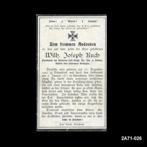 Wilhelm Joseph Kuch. 254. Res. Inft. Regt.