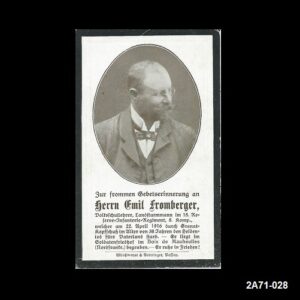 Emil Kromberger. 15. Reserve. Inft. Reg.