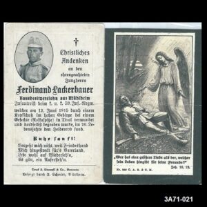 Ferdinand Lackerbauer. K.U.K. 59. Infanterieregiment.