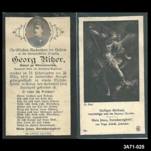 Georg Ritzer. K.u.k. 14. Artillerie-Regiment.