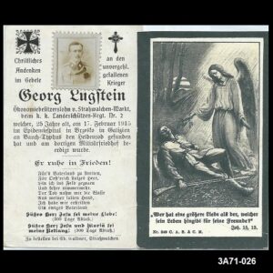 Georg Lugstein. k.k. Landes-Schützen-Reg. II.