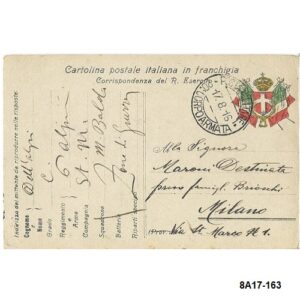 ITALY. 20. Corpsarmatia. Posta Militare.17-08-1916.