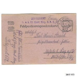 K.U.K. FPA. 512. 07.-09-1916. TIROL.