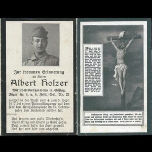 Albert Holzer. K.u.k. Feldj.Bat. Nr. 21.