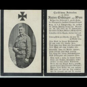 Anton Eichinger. k.k. Schützen Reg. 20.