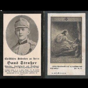 Hans Strasser. K.u.k. Infant. Reg. Nr. 59.