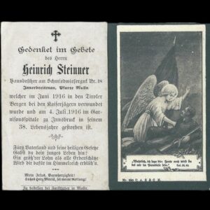 Heinrich Steinner. Kaiserjäger.