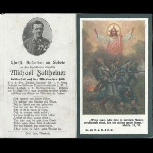 Michael Faltheiner. K.k. Geb. Schützen. Reg. No. 1.