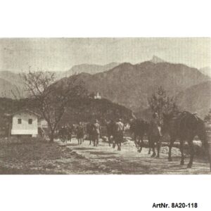 Italien soldier on the road near Kobarid